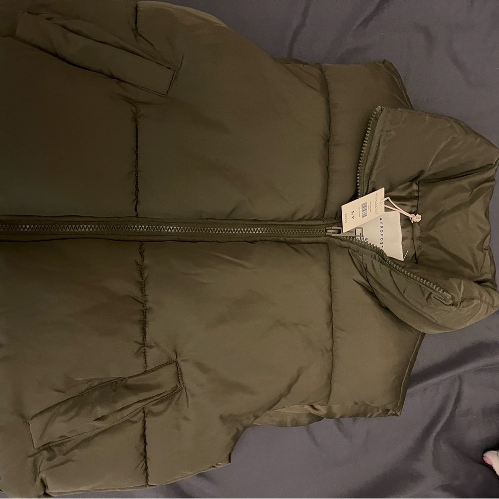 Aeropostale Olive Puffer Jacket
